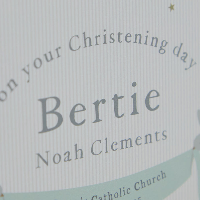 Personalised Dove Christening Wooden Money Box