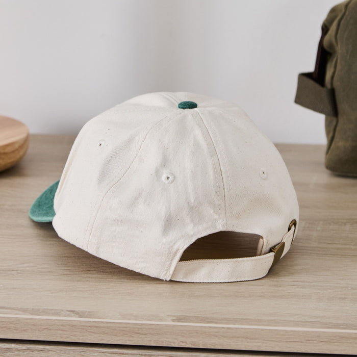 Personalised Ecru and Green Cool Father's Day Cap