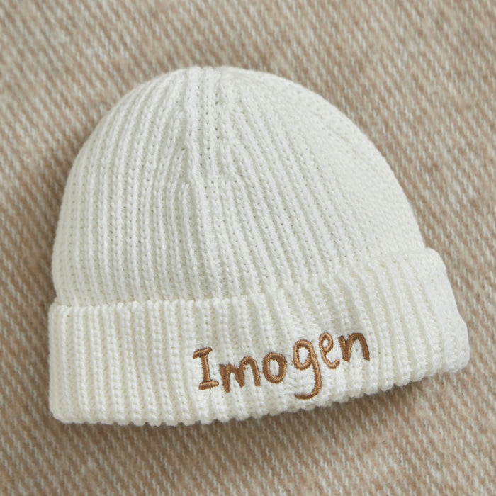 Personalised Ecru Beanie