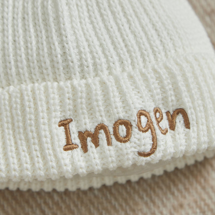 Personalised Ecru Beanie