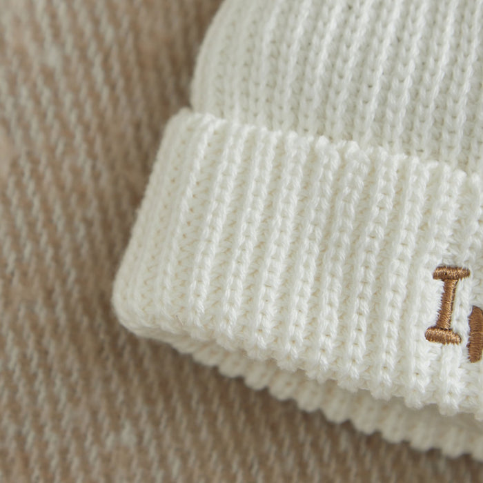 Personalised Ecru Beanie