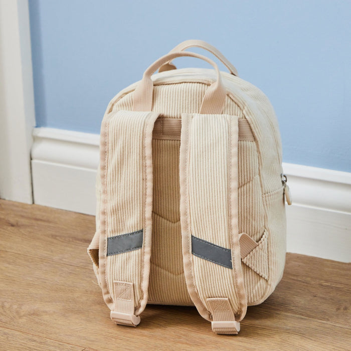 Personalised Ecru Cord Duck Family Mini Backpack