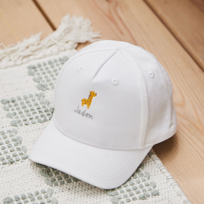 Personalised Ecru Giraffe Baseball Cap