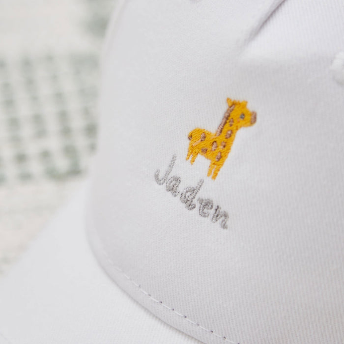 Personalised Ecru Giraffe Baseball Cap