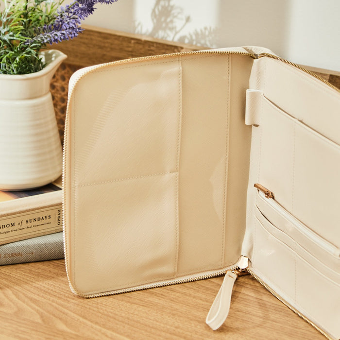 Personalised Embossed Travel Case in Oyster by Made Yours