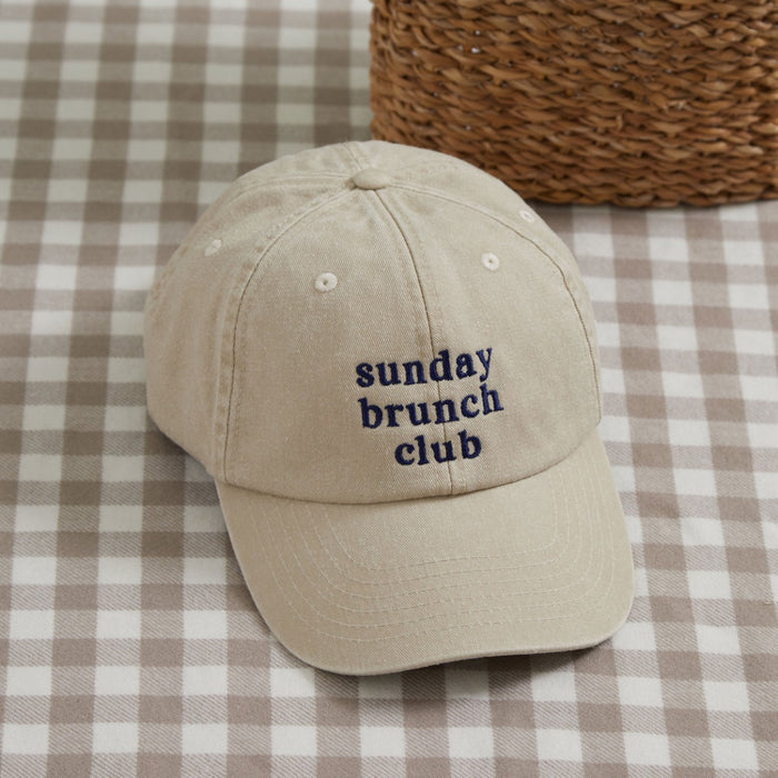 Personalised Embroidered Cream Slogan Baseball Cap