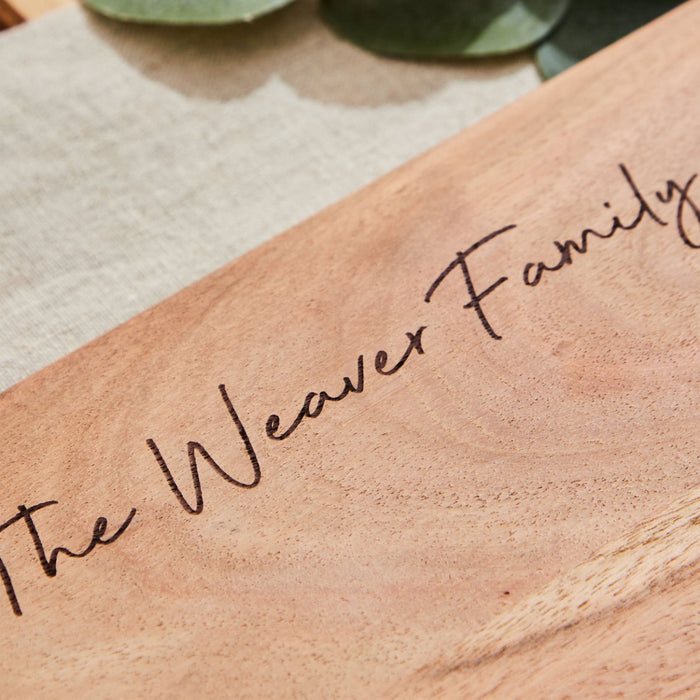 Personalised Family Home Sweet Home Wooden Paddle Platter Board by Made Yours