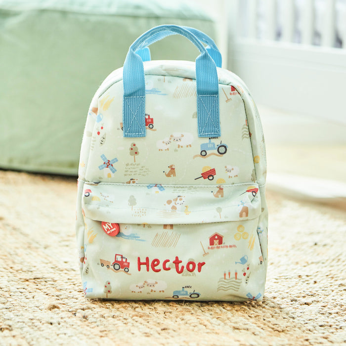 Personalised Farm Grab Handle Mini Backpack