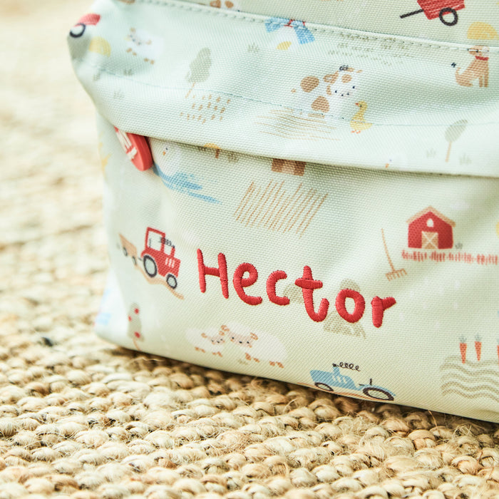 Personalised Farm Grab Handle Mini Backpack