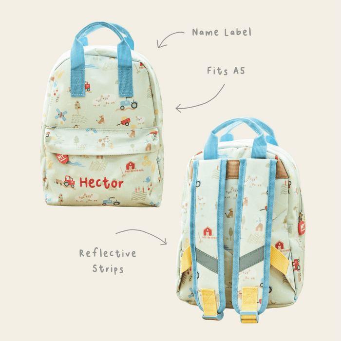 Personalised Farm Grab Handle Mini Backpack