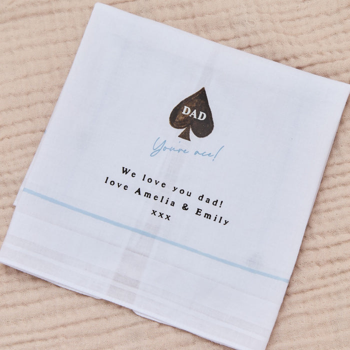 Personalised Father's Day Ace Dad Handkerchief