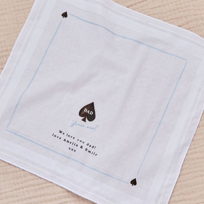 Personalised Father's Day Ace Dad Handkerchief