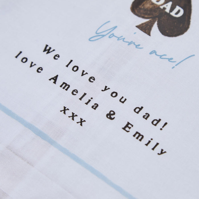 Personalised Father's Day Ace Dad Handkerchief