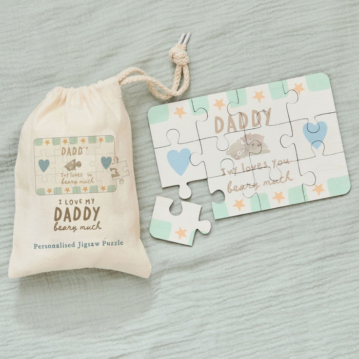 Personalised Fathers Day Daddy and Baby Bear Puzzle Gift Set