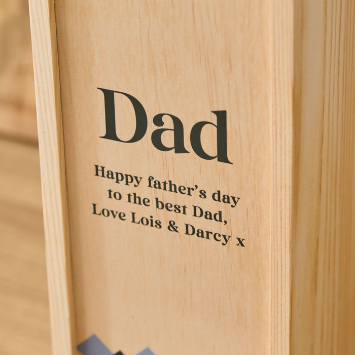 Personalised Fathers' Day Drink Box and Glass Gift Set