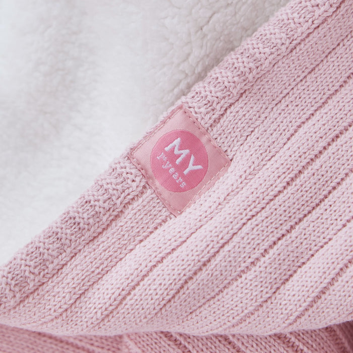 Personalised Fleece Lined Blanket in Pink