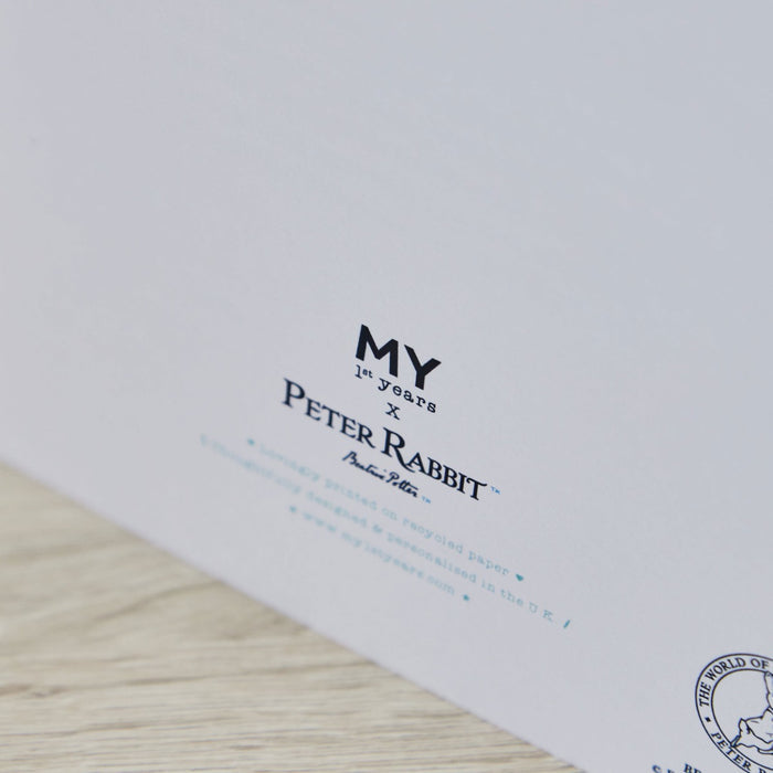 Personalised Flopsy Bunny™ Beautiful Baby Greeting Card