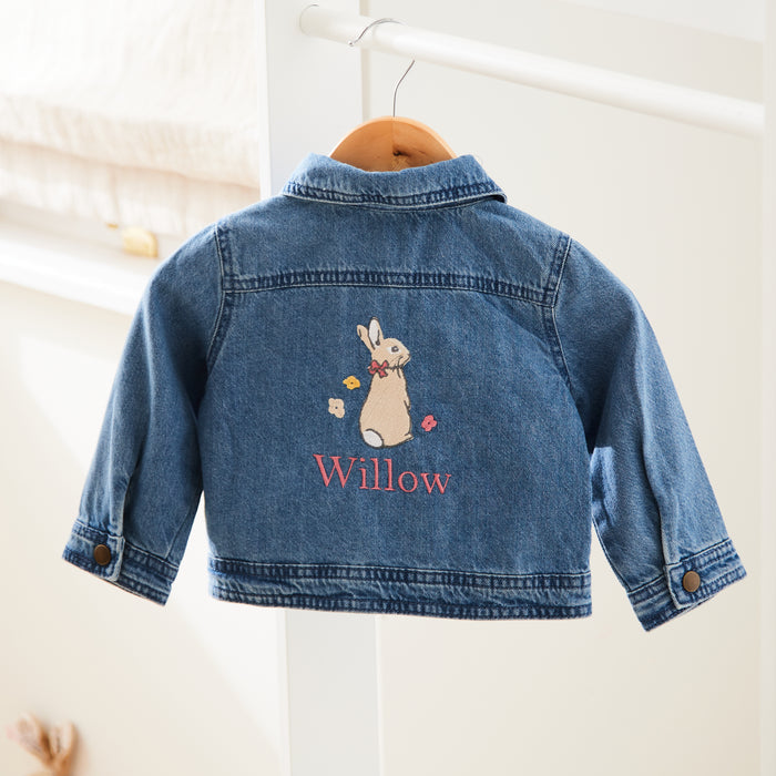 Personalised Flopsy™ Bunny Children's Denim Jacket