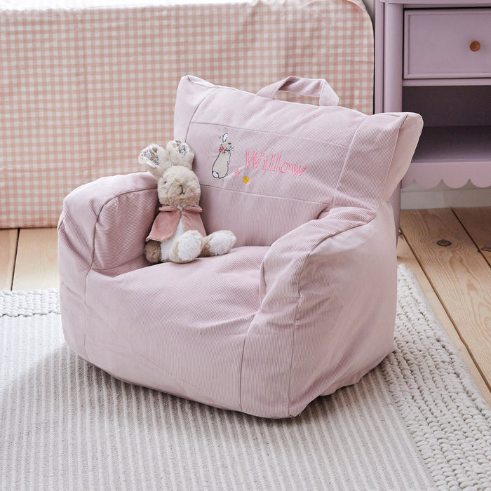 Personalised Flopsy™ Bunny Pink Bean Bag Filled Chair