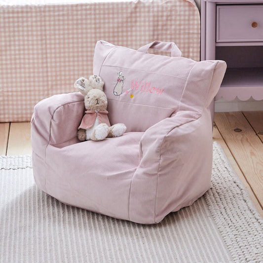 Personalised Flopsy™ Bunny Pink Bean Bag Filled Chair