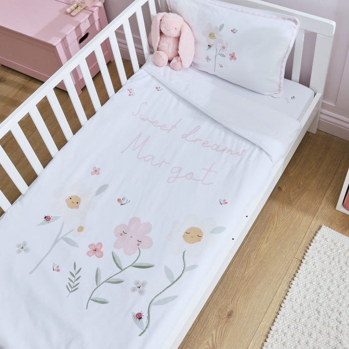 Personalised Floral Sweet Dreams Daisy Bedding Set