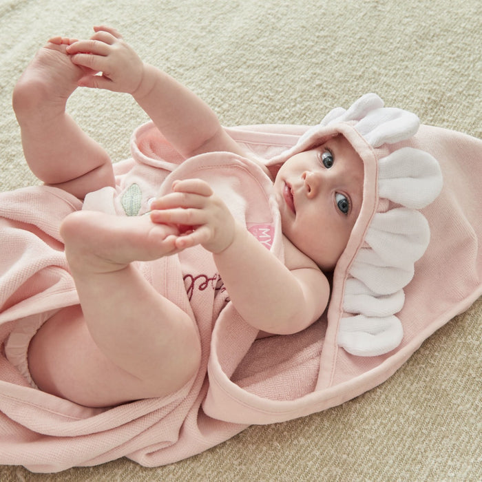 Personalised Flower Small Hooded Towel