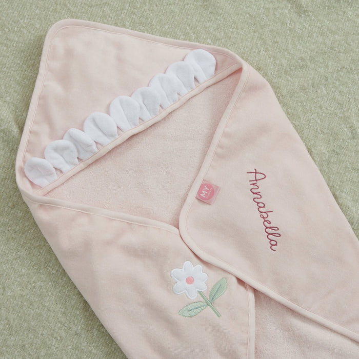 Personalised Flower Small Hooded Towel
