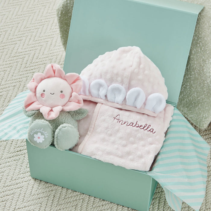 Personalised Flower Snuggle and Cuddle Gift Set