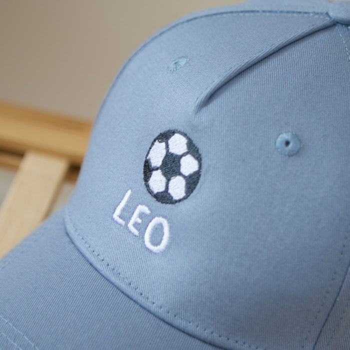 Personalised Football Blue Baseball Cap