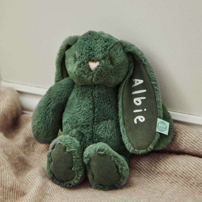 Personalised Forest Green Bunny Soft Toy