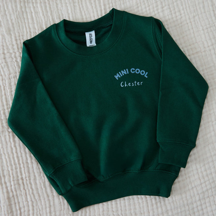 Personalised Forest Green Kids Cool Club Sweatshirt