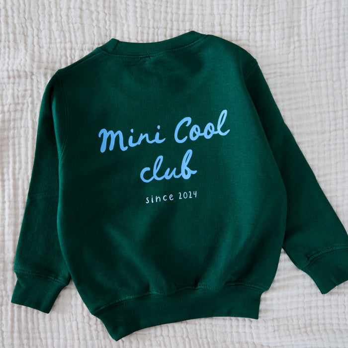 Personalised Forest Green Kids Cool Club Sweatshirt