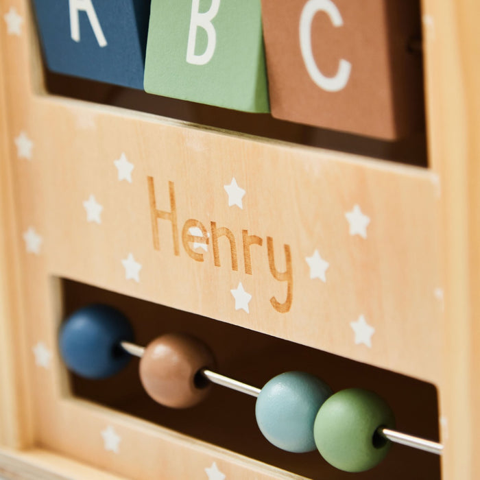 Personalised FSC® Wooden Dinosaur Activity Cube