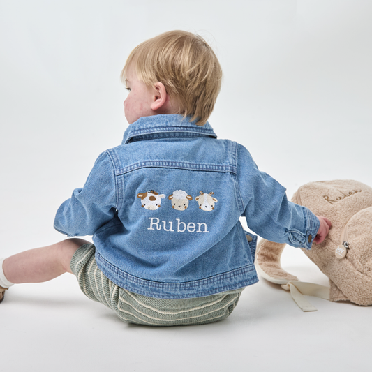 Personalised Fun On The Farm Denim Jacket