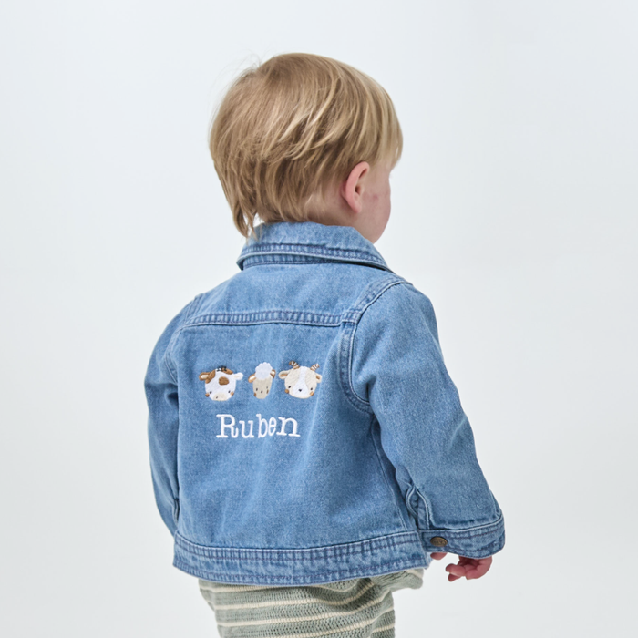 Personalised Fun On The Farm Denim Jacket