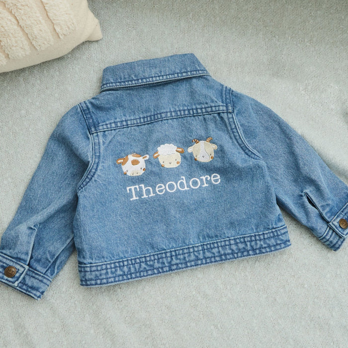 Personalised Fun On The Farm Denim Jacket