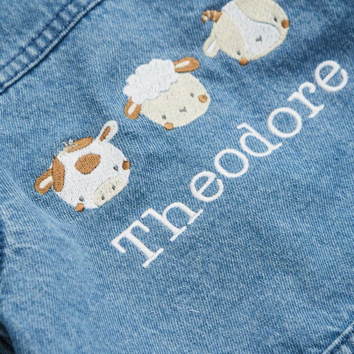 Personalised Fun On The Farm Denim Jacket