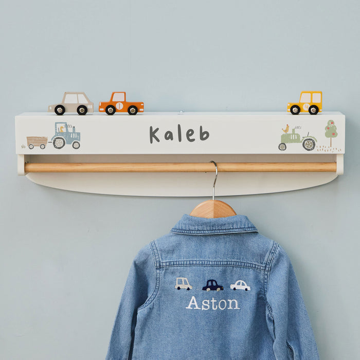 Personalised Fun on the Farm Hanging Shelf