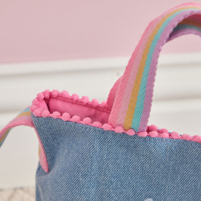 Personalised Garden Secrets Butterfly Denim Handbag