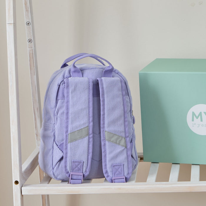 Personalised Garden Secrets Embroidered Lilac Cord Mini Grab Backpack