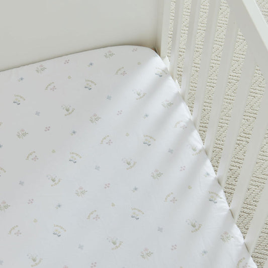 Personalised Garden Secrets Fitted Cot Sheet 70x140cm