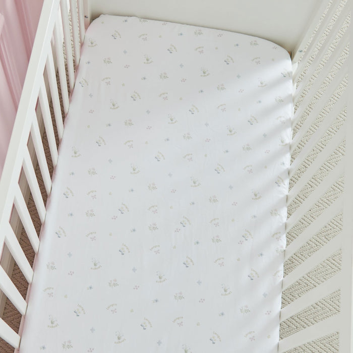 Personalised Garden Secrets Fitted Cot Sheet 70x140cm