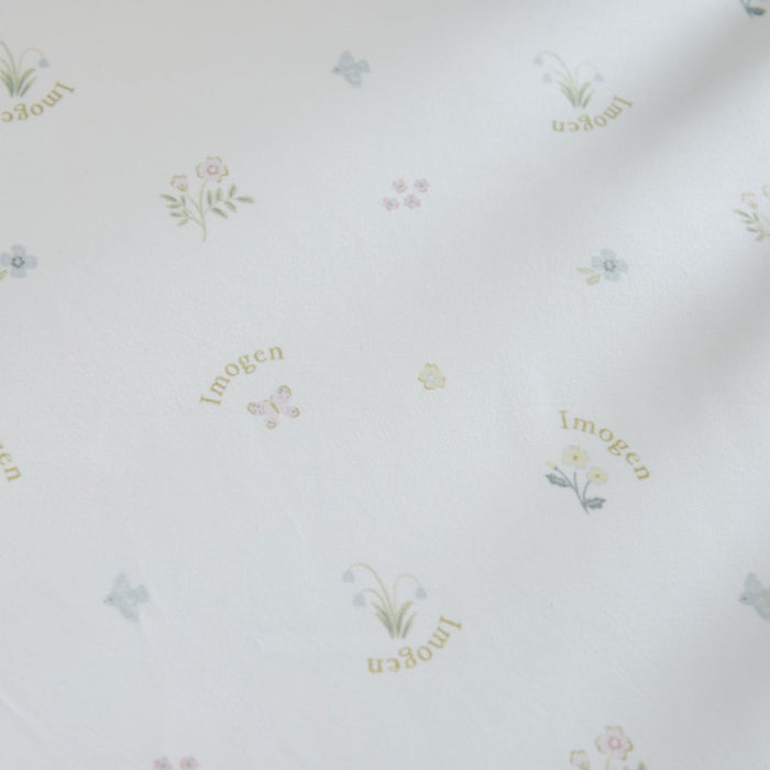 Personalised Garden Secrets Fitted Cot Sheet 70x140cm