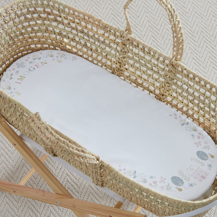 Personalised Garden Secrets Moses Basket Sheet