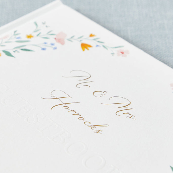 Personalised Ginger Ray Wildflower Wedding Guestbook