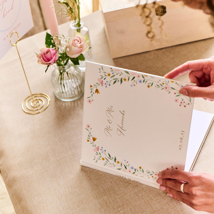 Personalised Ginger Ray Wildflower Wedding Guestbook
