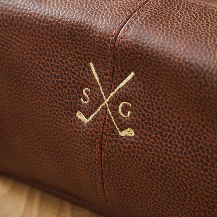 Personalised Golf Initial Tan Wash Bag