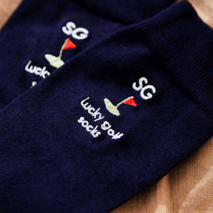 Personalised Golfer Navy Socks by Made Yours