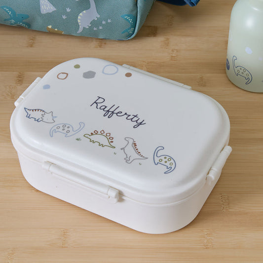 Personalised Green Dino Lunchbox