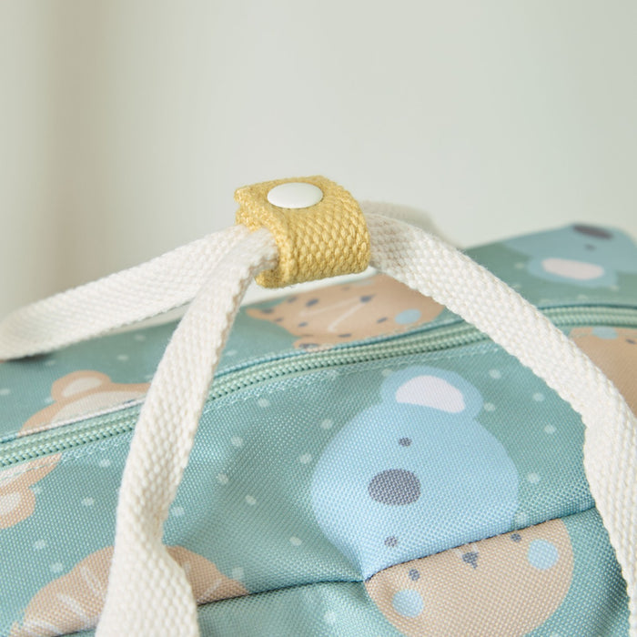 Personalised Green Safari Faces Cube Medium Backpack
